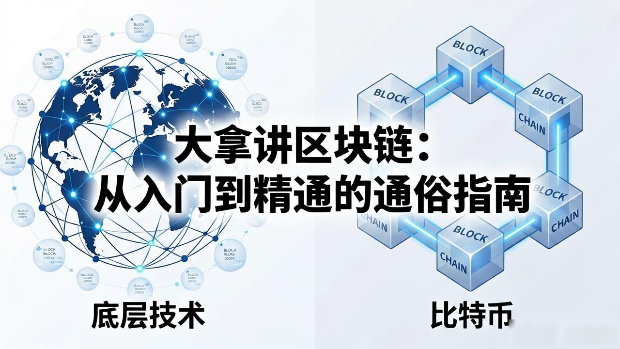 大拿讲区块链_区块链通俗讲解 区块链核心逻辑 区块链与比特币的区别